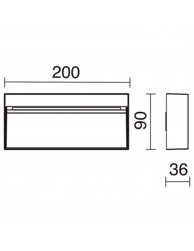 Applique asymétrique ABAR IP54 LED SMD 7W 780lm CRI80 3000K 60º Blanc NOVOLUX LIGHTING 847A-L0107B-01