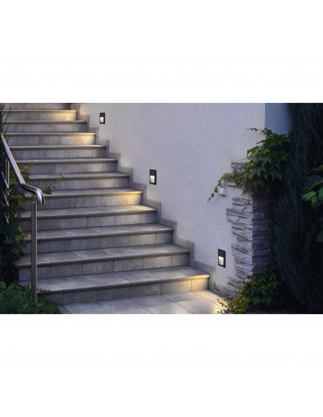Encastré mural LARA Ver. Hood IP65 LED SMD 4W 480lm CRI80 3000K 95º Anthracite NOVOLUX LIGHTING 854A-L0104A-04