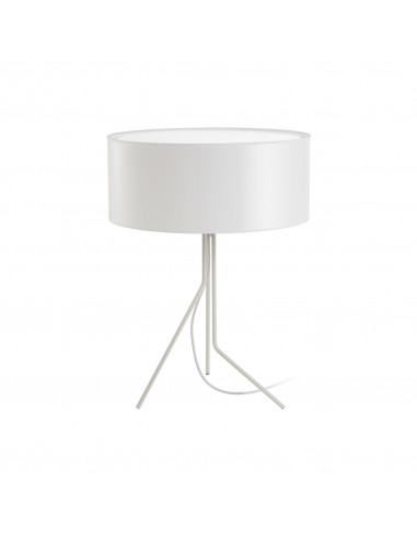 Lampe à poser DIAGONAL Large E27 13W Blanc Blanc synthétique NOVOLUX LIGHTING 855B-G05X1A-01-SA