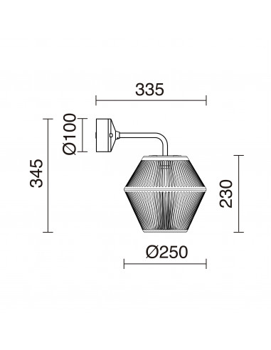 Applique NELL IP65 Corte de fase L,C LED COB AC 6W 515lm CRI80 3000K Grafito NOVOLUX LIGHTING 857H-L3106B-58