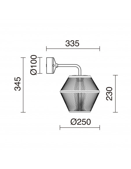 Applique NELL IP65 Corte de fase L,C LED COB AC 6W 515lm CRI80 3000K Grafito NOVOLUX LIGHTING 857H-L3106B-58
