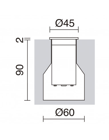 Encastré au sol BERNA IP67 LED SMD 1W 105lm CRI80 3000K 59º Acier inoxydable NOVOLUX LIGHTING 912A-L0101F-30