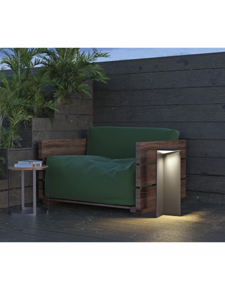 Borne solaire COMO IP54 LED SMD 2.20W 525lm CRI80 3000K 74º Crépuscule,Mouvement 340mm Anthracite NOVOLUX 916C-L0103K-04