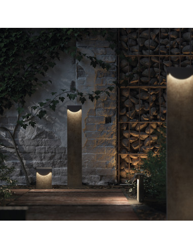 Borne DION IP65 LED SMD 8.50W 1500lm CRI80 3000K 120º 600mm GRIS ANT. PHEDRA SATIN NOVOLUX LIGHTING 926B-L3109B-81