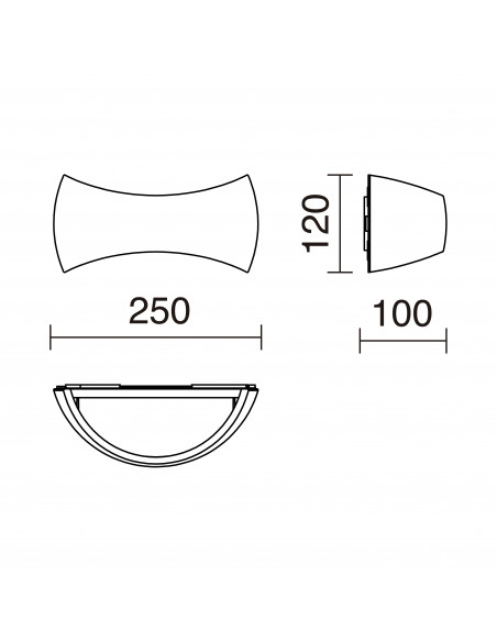 Applique HERA IP65 Dali LED SMD 12W 1980lm(1084lm) CRI80 3000K 100º Anthracite NOVOLUX LIGHTING 931A-L31RDB-04