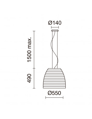 Suspension TWIST GX53 LED T2 10W 1200lm CRI80 3000K Bois de hêtre NOVOLUX LIGHTING 945D-L3110A-50