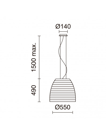 Suspension TWIST GX53 LED T2 10W 1200lm CRI80 3000K Bois de hêtre NOVOLUX LIGHTING 945D-L3110A-50