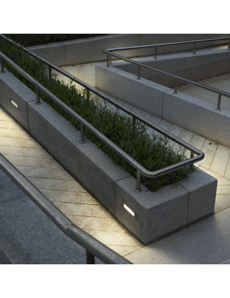 Encastré mural WIND IP55 R7s LED Bulb 11W 1200lm CRI80 3000K Gris NOVOLUX LIGHTING 949A-L3111A-03
