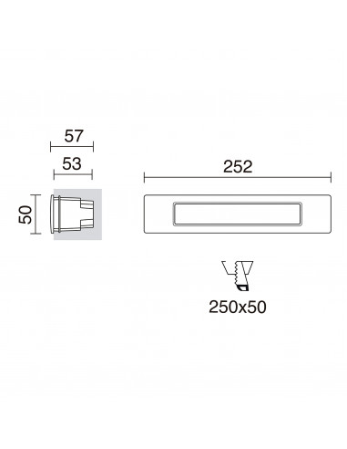 Encastré mural WIND IP55 R7s LED Bulb 11W 1200lm CRI80 3000K Gris NOVOLUX LIGHTING 949A-L3111A-03