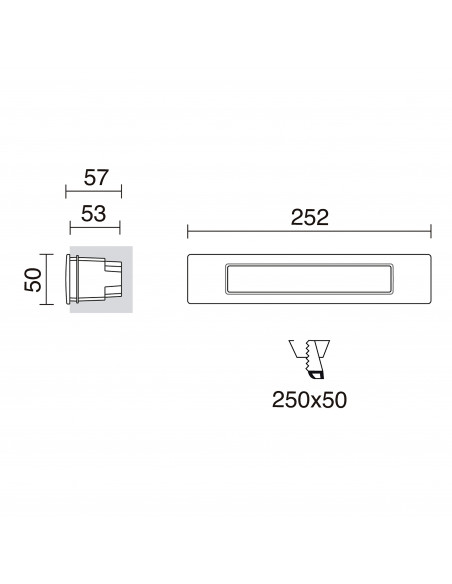 Encastré mural WIND IP55 R7s LED Bulb 11W 1200lm CRI80 3000K Gris NOVOLUX LIGHTING 949A-L3111A-03