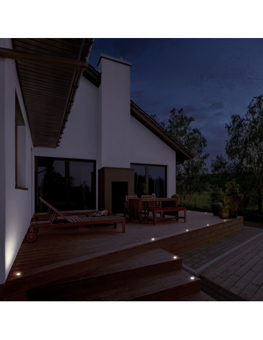 Encastrement mural sol RAIN Round Blue IP67 G9 LED Bulb 1.70W 170lm Gris NOVOLUX LIGHTING 950A-L1002A-03