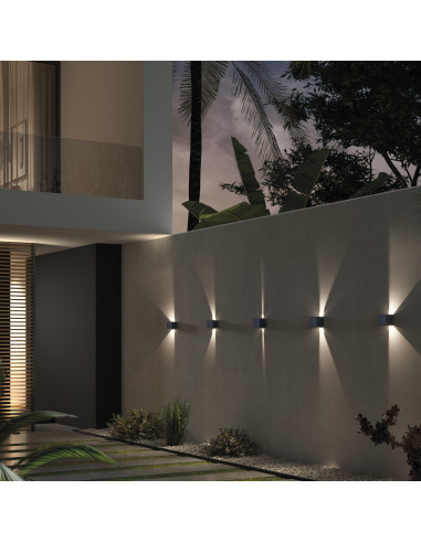 Applique BEAM IP54 LED COB 2x3W 290lm CRI80 3000K 5º 130º up-down Anthracite NOVOLUX LIGHTING 960A-L3106B-04