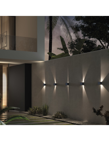 Applique BEAM IP54 LED COB 2x3W 290lm CRI80 3000K 5º 130º up-down Anthracite NOVOLUX LIGHTING 960A-L3106B-04