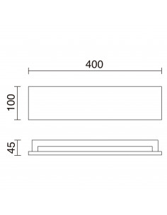 Applique STONE IP65 LED SMD 2x5W 475lm CRI80 3000K 120º,120º up-down Concrete blanco NOVOLUX LIGHTING 965C-L3112A-NW 2