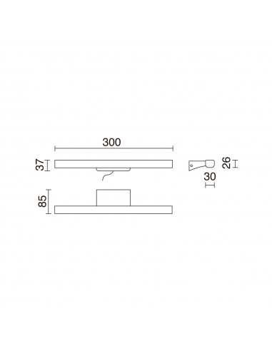 Applique Salle de bain SLEET ON WALL S LED SMD AC 6W 408lm 473lm 474lm CRI84 3000K 4000K 5700K Chromé NOVOLUX 972D-L4106B-32