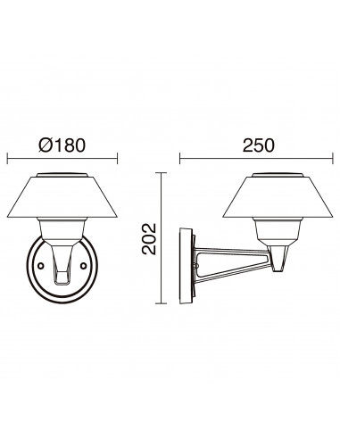 Applique BUCKET IP65 Phase coupée C LED SMD 10.50W 1680lm CRI80 3000K Anthracite NOVOLUX LIGHTING 976A-L31RCB-04