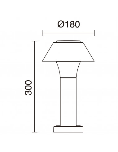 Borne BUCKET IP65 LED SMD 10.50W 1680lm CRI80 3000K 300mm Anthracite NOVOLUX LIGHTING 976B-L3110B-04