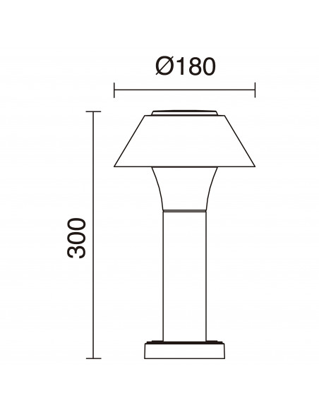 Borne BUCKET IP65 LED SMD 10.50W 1680lm CRI80 3000K 300mm Anthracite NOVOLUX LIGHTING 976B-L3110B-04