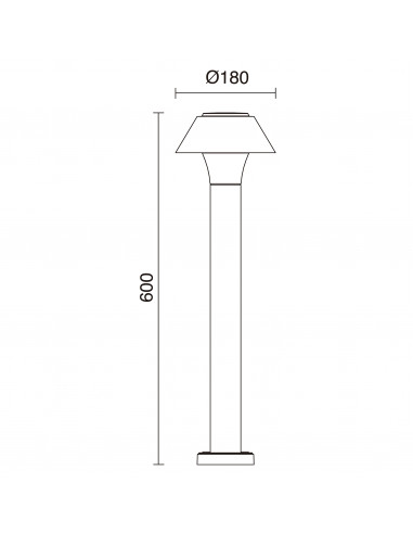 Borne BUCKET IP65 LED SMD 10.50W 1680lm CRI80 3000K 600mm Anthracite NOVOLUX LIGHTING 976C-L3110B-04