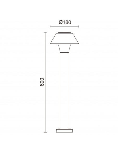 Borne BUCKET IP65 LED SMD 10.50W 1680lm CRI80 3000K 600mm Anthracite NOVOLUX LIGHTING 976C-L3110B-04