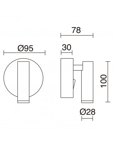Applique lecteur tilt MINIMAL LED SMD 3W CRI80 3000K Blanc NOVOLUX LIGHTING 977A-L0103A-01