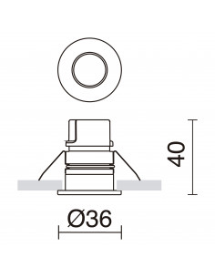 Plafonnier encastré NABUCO IP68 LED COB 3W 350lm CRI90 3000K 14º Acier inoxydable NOVOLUX LIGHTING 980A-L0103H-30 2