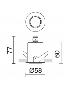 Plafonnier encastré NABUCO IP68 LED COB 4W 534lm CRI90 3000K 21º Acier inoxydable NOVOLUX LIGHTING 980B-L0104H-30 2