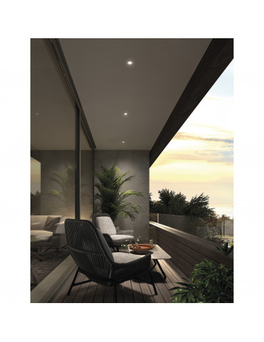 Plafonnier encastré NABUCO IP68 LED COB 6.50W 785lm CRI80 3000K 34º Acier inoxydable NOVOLUX LIGHTING 980B-L0106H-30
