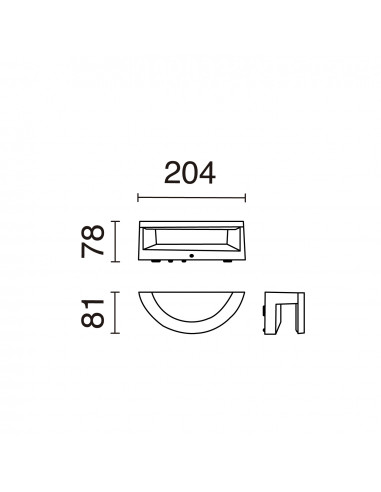 Applique LOOP IP65 LED SMD 9.50W 1295lm CRI80 3000K 50º Noir NOVOLUX LIGHTING 982A-L3109A-02