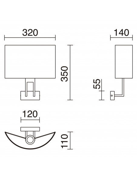 Applique CLASSICAL E27 40W Or Coton noir NOVOLUX LIGHTING 986A-G05X1A-47-CB