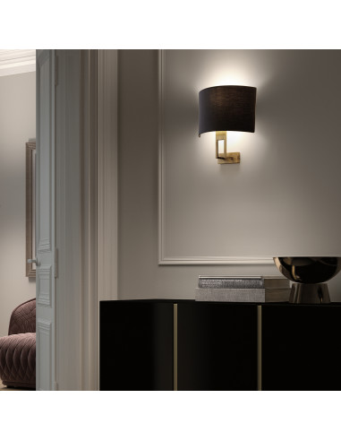 Applique CLASSICAL E27 40W Or Coton noir NOVOLUX LIGHTING 986A-G05X1A-47-CB
