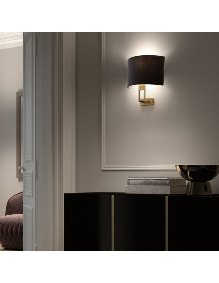 Applique CLASSICAL E27 40W Or Coton noir NOVOLUX LIGHTING 986A-G05X1A-47-CB