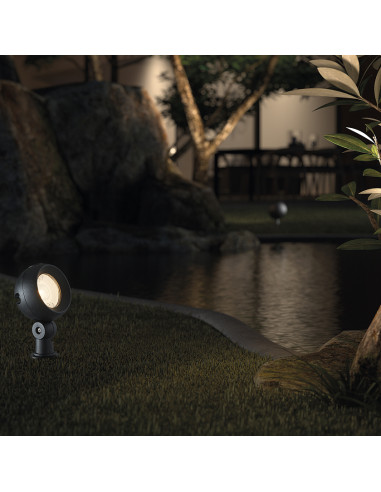 Projecteur avec piquet tilt GIBSON IP65 LED SMD 10W 1170lm CRI80 4000K 60º Noir NOVOLUX LIGHTING 998D-L3310E-02