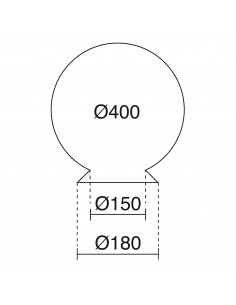 Globe opale GLOBOS Blanc NOVOLUX LIGHTING A23F-128-01 2