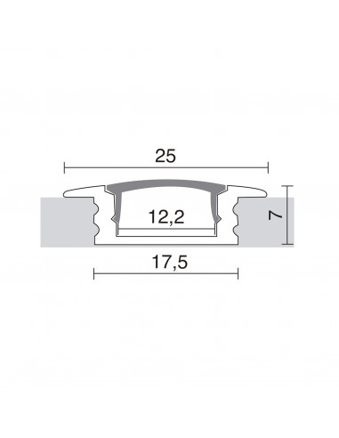Profilé incorporé u SKOLL Aluminium anodisé NOVOLUX LIGHTING A51A-778-39