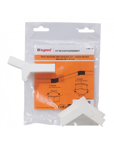 Kit de contournement pour moulure 40x16mm LEGRAND 098172
