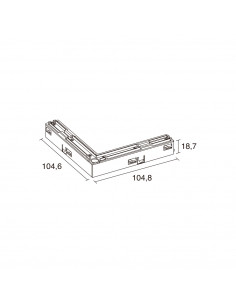 Codo 90º TRACK 48V Blanc NOVOLUX LIGHTING B32G-X33X2V-01 2