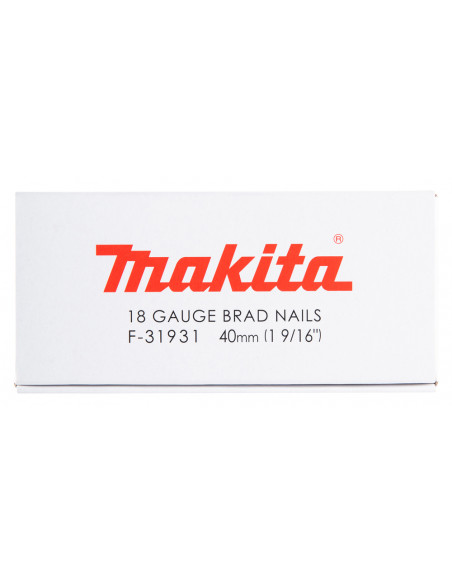 5000 Clous tête homme mini brads 18 Ga galvanisés cloueurs pneumatiques (DBN500, SKN12, NT45A, IM50) MAKITA F-31931