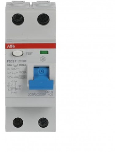 Interrupteur Différentiel F202 Type F 2 Pôles 40A 30mA 2CSF202325R1400 ABB D299283