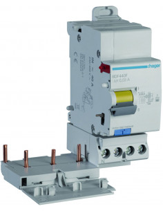 Bloc différentiel 3P+N 40A 30mA type F HAGER BDF440F 2