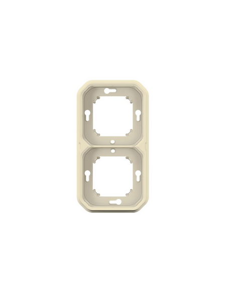 Support plaque encastré 2 postes montage horizontal/vertical Plexo sable LEGRAND 069853L