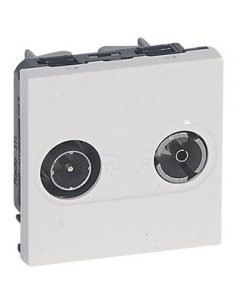 Prise TV-R Mosaic 2 modules pour maintenance d'installation blanc LEGRAND 078783