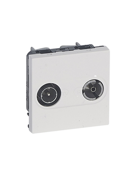 Prise TV-R Mosaic 2 modules pour maintenance d'installation blanc LEGRAND 078783