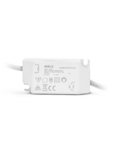 Plafonnier Led encastré Slimy Downlight D.230mm 18 Watts 4000K Blanc MIIDEX VISION-EL 77574
