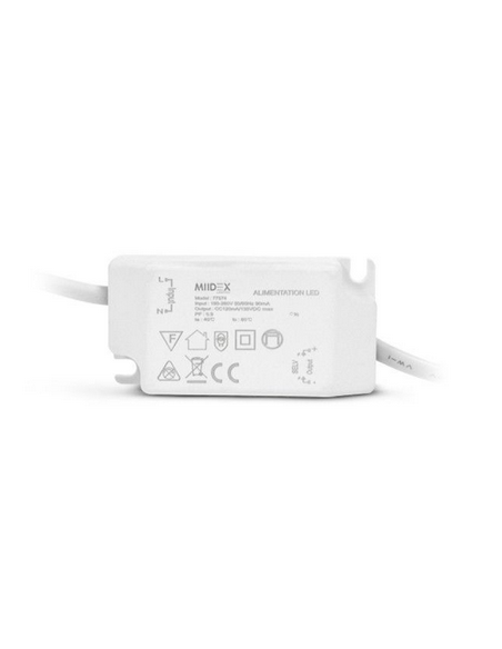 Plafonnier Led encastré Slimy Downlight D.230mm 18 Watts 4000K Blanc MIIDEX VISION-EL 77574