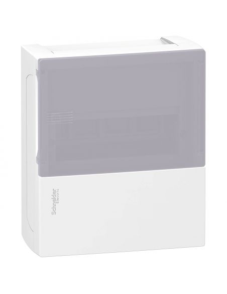 Pragma mini coffret en saillie 1x8 mod. portillon transp bornier terre SCHNEIDER MIP11108T