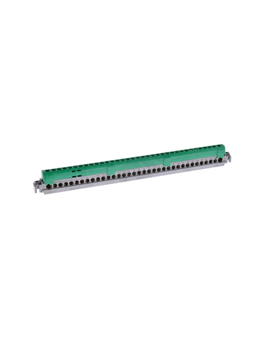 Bornier de répartition isolé IP2X terre 2 connexions 6mm² à 25mm² vert longueur 276mm LEGRAND 004838