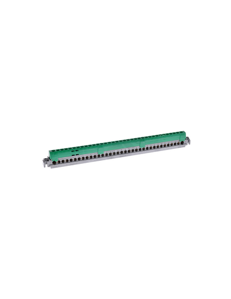 Bornier de répartition isolé IP2X terre 2 connexions 6mm² à 25mm² vert longueur 276mm LEGRAND 004838