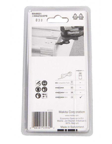 Lame plongeante BIM Bois et Métal Starlock MAKITA B-66400