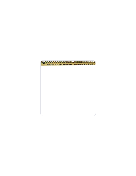 Borne en laiton 169mm 1x25mm² - 13x10mm² - 11x16mm² sans base de montage HAGER K158